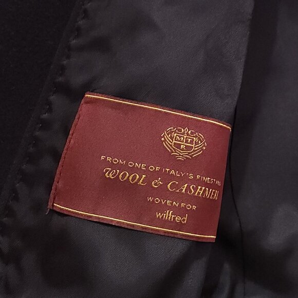 Aritzia Wilfred Trench Coat Coccon Coat Classic Black Coat Wool and Cashmere - Picture 4 of 13